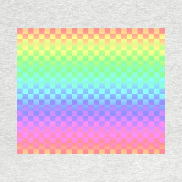 Rainbow Ombre Checkered Pattern by saradaboru